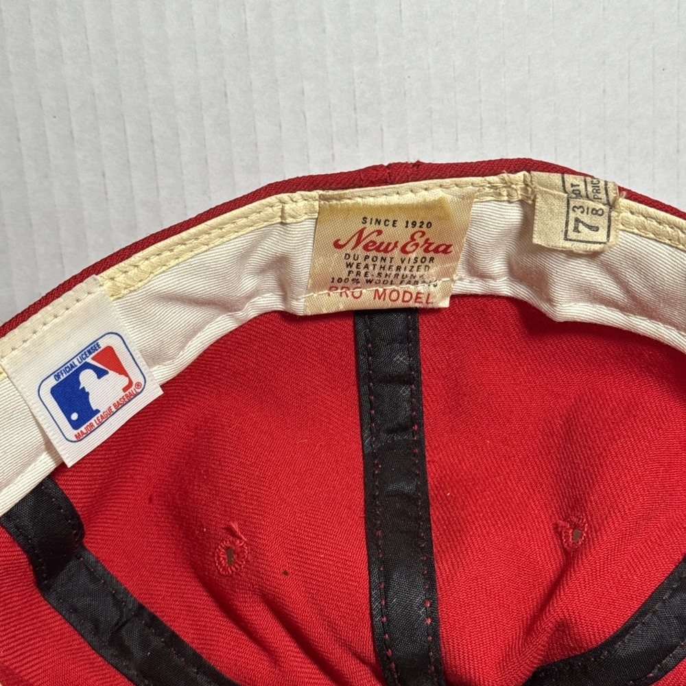Vintage 80s El Paso Diablos Fitted Hat Baseball New Era Pro Model Wool‎ Cap USA - Picture 3 of 9